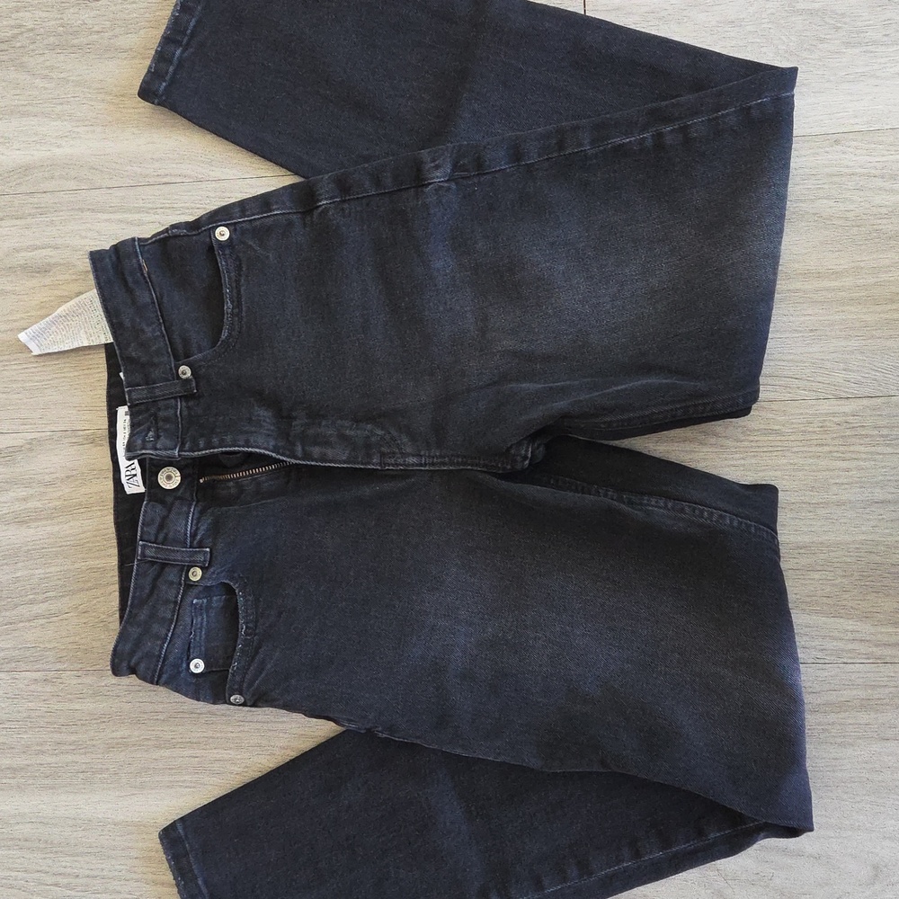 2 Women's Size 2 Jeans! Zara Black Wash/ Abercrombie& Fitch Blue Wash. - Picture 5 of 8